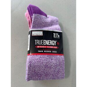 True Energy Infrared Technology Over The Calf Socks 2 Pair Size Small/Medium NEW